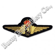 Hands Embroidered Bullion Wire Blazer Fabric Wings